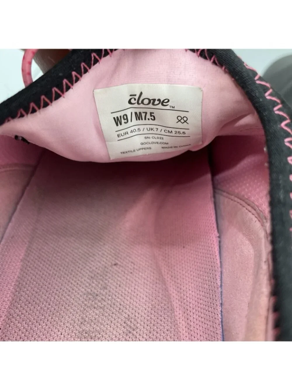 Women's Black and Pink Athletic Sneakers